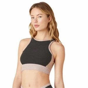 Beyond Yoga Spacedye on block bra Darkest Night-Chai